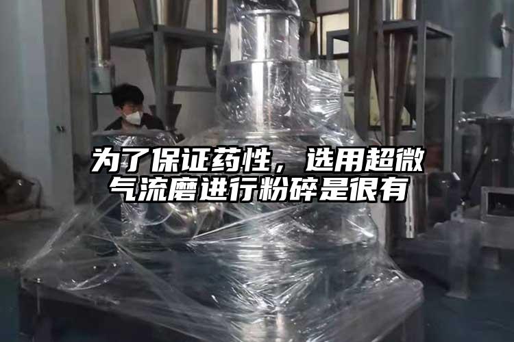 為了保證藥性，選用超微氣流磨進行粉碎是很有